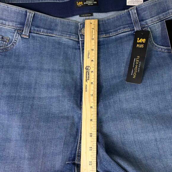 NWT Lee Flex Motion Juniper Jeans Regular Fit Straight Leg Mid Rise Women's 20W - Picture 9 of 10